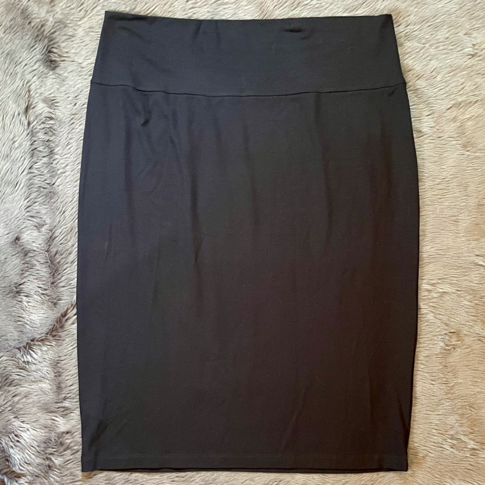 Eileen Fisher Woman EUC Black Skirt Waist Band Soft Stretch 1X 1 Plus